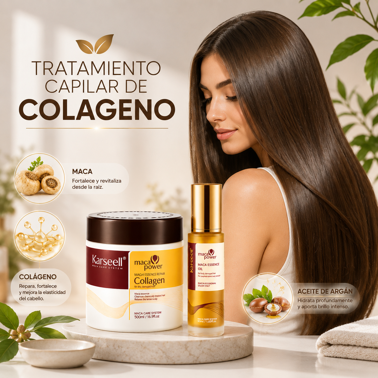 Tratamiento de Reparación, Hidratación y Control del Frizz en 2 Pasos