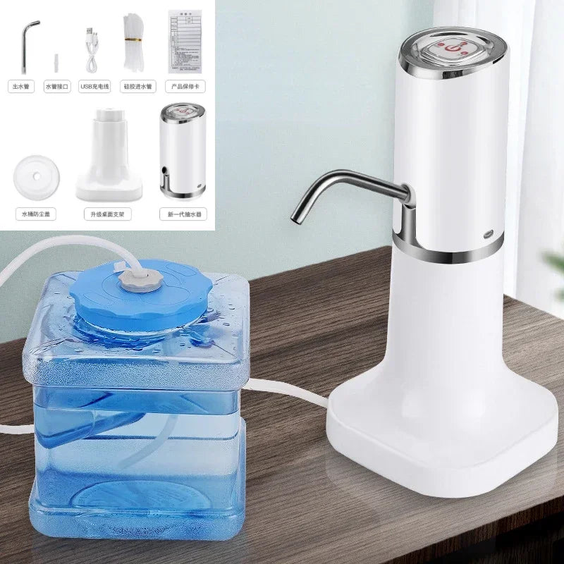 Bomba Dispensadora USB Recargable para Bidón de agua.