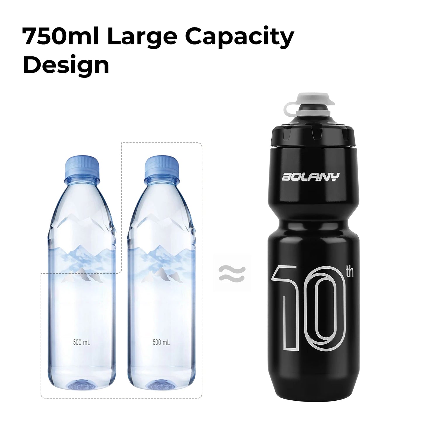 Botella Deportiva BOLANY 750ml Antifugas.