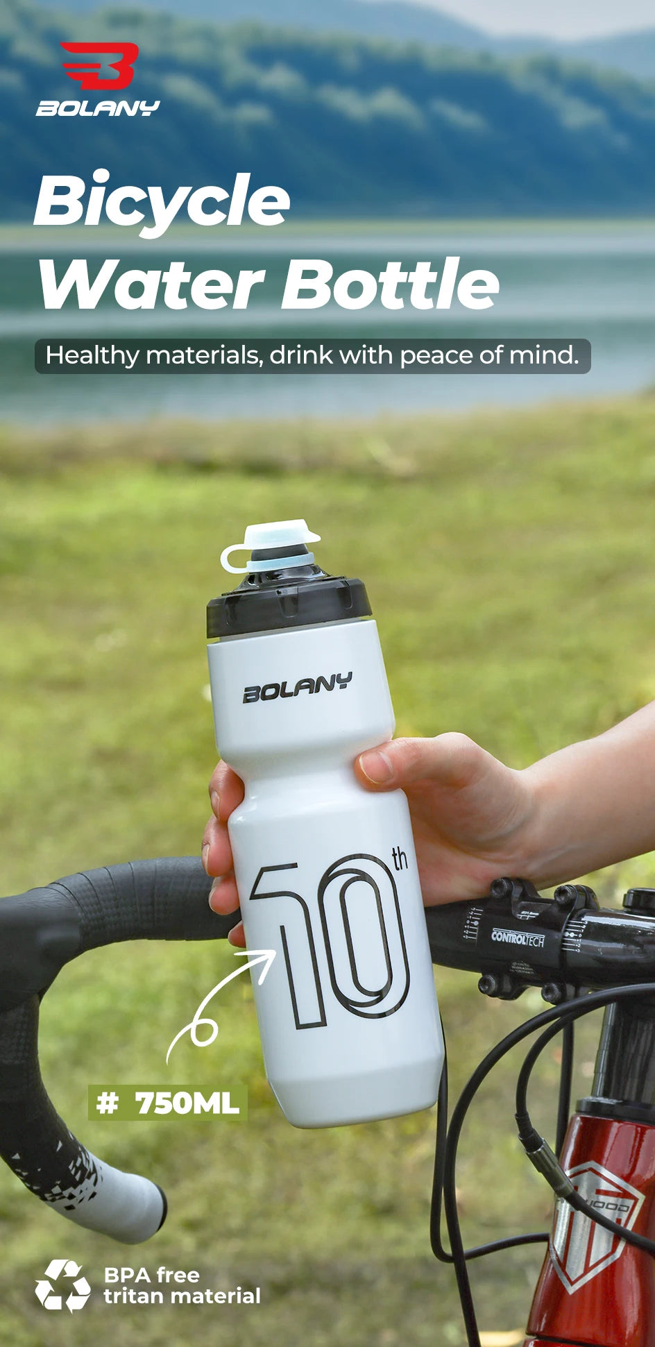 Botella Deportiva BOLANY 750ml Antifugas.